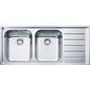 FRANKE Lavello semifilo NEX 221 inox 2 vasche gocciolatoio destra Neptune Franke