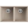 ELLECI Lavello sottotop due vasche 76 cm Quadra 350 Elleci