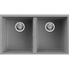 ELLECI Lavello sottotop due vasche 76 cm Quadra 350 Elleci