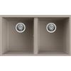 ELLECI Lavello sottotop due vasche 76 cm Quadra 350 Elleci