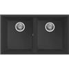 ELLECI Lavello sottotop due vasche 76 cm Quadra 350 Elleci