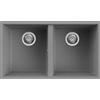 ELLECI Lavello sottotop due vasche 76 cm Quadra 350 Elleci