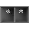 ELLECI Lavello sottotop due vasche 76 cm Quadra 350 Elleci