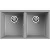 ELLECI Lavello sottotop due vasche 76 cm Quadra 350 Elleci