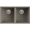 ELLECI Lavello sottotop due vasche 76 cm Quadra 350 Elleci