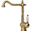 FRANKE Rubinetto monocomando girevole bronzato Old England Franke