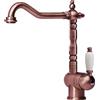 FRANKE Rubinetto doppio comando girevole ramato Old England Franke