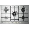 De Longhi YLG 75 F Piano cottura INOX da 75 cm, incasso, 5 fuochi gas di cui uno rapido a doppia corona