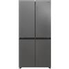 Candy CFQQ5T817EPS Frigorifero 4 porte, Libera installazione, No Frost, Nuova classe E, New Gentle Silver, L x P x A (mm) 833x650x1815, apacità netta totale: 467 Litri (311+156 L)