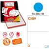 MARKIN Etichetta adesiva C/509 blu 100fg A4 210x148,5 mm (2et/fg) Markin