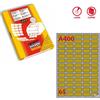 MARKIN Etichetta adesiva A/400 oro 100fg A4 laser 38,1x21,2mm (65et/fg) Markin