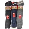 Bodygenix 6 paia di calze da uomo al ginocchio in misto lana, termiche invernali, pesanti e spesse in maglia, lana britannica classica da fattoria, taglia 6-11 da uomo, lunghezza lunga premium da