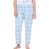 Ulla Popken Pantaloni del Pigiama a Quadri con Taglio della Gamba Dritto e Cintura Elastica Blu 54+ 845077700-54+
