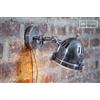 PIB Applique faro in metallo argentato, stile industriale, 12x26x14 cm, design unico per illuminazione versatile