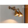 PIB Doppia applique in ottone invecchiato Bistrot