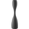 Vaso Elegante di Design da Interno Esterno in Resina Moai Ø29 H126 -Plust, GRANITO