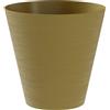 Vaso da tavolo da interno esterno Hoop Ø30 H28 in materiale riciclato con riserva d'acqua - Teraplast, OCHRE
