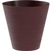 Vaso da tavolo da interno esterno Hoop Ø30 H28 in materiale riciclato con riserva d'acqua - Teraplast, RED GRAPE