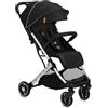 MoMi ESTELLE Passeggino a partire da 6 mesi (fino a 15 kg), pieghevole con cintura di sicurezza a 5 punti, cestino porta spesa e funzione di apertura, manico telescopico per il traino