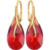MŚ 1997 MENNICA ŚWIDNICKA Pere Stupendi orecchini con comoda chiusura realizzati in argento sterlina 925 regalo per la Festa della Mamma, compleanni, onomastici o anniversari (Scarlet Shimmer)