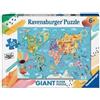 Ravensburger Giant Floor Puzzle 125 pezzi-Alla scoperta del mondo