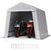 VEVOR Capannone da Esterno, Tenda da Deposito Portatile 245 x 245 x 227 cm, con Porta Avvolgibile e Prese d'Aria, Tettoia Impermeabile, Struttura Robusta, Posto Auto Coperto per Garage, Grigio