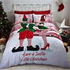 Catherine Lansfield Tony's Textiles - Set Copripiumino - Babbo Natale con Slitta - Elfo - Una Piazza e Mezza