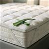 Italian Bed Linen Topper Singolo Wellness sottoposto a trattamento Aloe con Imbottitura di 800gr/mq - NON SCIVOLA con Cinghie Angolari - Trapuntato per Mantenere Uniforme l'Imbottitura nel Tempo (80x195cm)