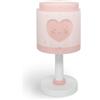 Dalber Lampada da tavolo o comodino per bambini Baby Dreams Cuore rosa, 76011NS, G4-4W LED - Lampadina inclusa
