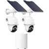 Reolink 5MP Solar Surveillance Outdoor Battery Camera Set con Home Hub Mini, 360° PTZ Videosorveglianza WiFi 2,4/5 GHz, Audio a 2 Vie, archiviazione locale, 2 Argus PT con Pannello Solare Set