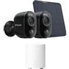 Reolink 4K 8MP Solar Surveillance Outdoor Battery Camera Set con Home Hub Mini, Visione Notturna a Colori, Audio a 2 Vie, archiviazione locale, 2 Argus 3 Ultra(Nero) con Pannello Solare Set