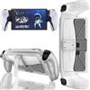 TXWLLIU Custodia Protettiva Sony Compatibile con PlayStation Portal, Custodia per Controller PS5 con Supporto, Custodia Ammortizzante, Trasparente & Bianco