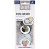 BIBS Set Di 2 Ciucci Bibs Colour Glow Iron e baby blue 0-6