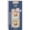 BIBS Set Di 2 Ciucci Bibs Colour Glow Rosa cipria e vaniglia 6-12