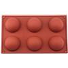 Amison Stampo Silicone Muffin, Brownie, Cupcake, Dolci, Budino, Cubetti di Ghiaccio e Gelatina, Mezza Sfera