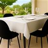Flowen Tovaglia Antimacchia Rettangolare Impermeabile Bianca 80x80 Made in Italy Tovaglie Copri Tavolo da Interno Elegante per Occasioni Natale da Tavola Giardino Esterno Poliestere Idrorepellente