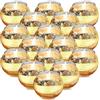 Vegena Porta Tealight Oro 16 Pezzi, Portacandele Vetro Oro, Porta Candele da Tavolo per Matrimoni, Decorazioni da Tavolo, San Valentino, Natale