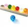 Zinueen 7 sfere di cristallo 3D, luce notturna, 40 mm, sfera di vetro con base in legno, 7 pianeti LED, lampada a sfera colorata cielo stellato, sfera al plasma USB, per decorazione della casa
