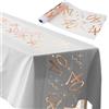ddckj Addobbi 40 Anni Compleanno 28 cm x 10 m Runner Oro Rosa Decorazioni Tavolo Compleanno Tavolo Ritagliabile Tovaglia per Compleanno Adatto per Feste di Uomo e Donna