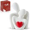 LCCCK Decorazione per camera da letto per coppie, Knick Knacks TV Stand Decorazione, Porcellana Regalo Coppia Statua & Scultura Anniversario Romantico Figurine Love Show, San Valentino Centro