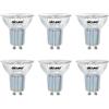 DiCUNO Lampadine LED GU10 5W, Equivalenti a 50W Alogene, Bianco neutro 4000K, 600 Lumen, GU10 LED 230V, faretto MR16 senza sfarfallio, Fascio 40°, Lampada Riflettore Non dimmerabile, Vetro, 6 Pezzi