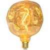 Roomrite Lampadina LED E27, Lampadine E27 Vintage 3W Dimmerabile G125 Φ125mm forme irregolari XXL Lampadina retrò illuminazione retrò per soggiorno/camera da letto/sala da pranzo - vetro ambrato
