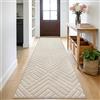 Enyhom Tappeto per corridoio, 80 x 300 cm, lavabile, antiscivolo, morbido a pelo corto, per soggiorno, camera da letto, ingresso e cucina