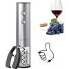 CIRCLE JOY Cavatappi elettrico con taglierina per capsula, apribottiglie in acciaio inox ricaricabile USB per casa e feste