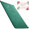 Sacred Artisans Tappeto da Preghiera Musulmano Tappeto Preghiera Islamico Regalo Musulmano | Morbido Velluto Imbottito Schiuma per Salah Ramadan Eid Viaggio (Verde)