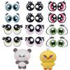NBEADS 12 paio 6 stili Occhi In Feltro per Artigianato, Animali di Peluche Che Fanno Gli Occhi Occhi In Feltro con Ciglia Occhi All'Uncinetto per Il Fai Da Te Creazione di Animali All'Uncinetto