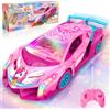 Kidluna Unicorno Macchina Telecomandata Bambini con Luci Multicolore, Unicorno Regalo Giochi Bambina 3 4 5 6 7 8 9 Anni, 2,4GHz RC Drift Car Gioco Giocattoli Bimba 3-12 Anni Femmina Natale Compleanno Regali