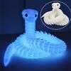 Giugio Giocattolo a serpente stampato 3D, 64 cm, flessibile, giocattolo a serpente finto, serpente in plastica stampata 3D, per decorazioni per ufficio e casa (bianco)