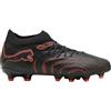PUMA Future 9 PRO FG/AG JR Scarpe da Calcio, Nero-Rosso incandescente, Grigio Forte, 38, Puma Nero Rosso Brillante Grigio Forte, 5 UK
