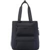 TOTTO - Borsa Tote da Donna, Modello Megumi L, Scomparto con Tasca PC 15,4, Tracolla Regolabile e Removibile, Tasca Interna con Cerniera, Portachiavi, Tracolla Valigia, Colore Nero